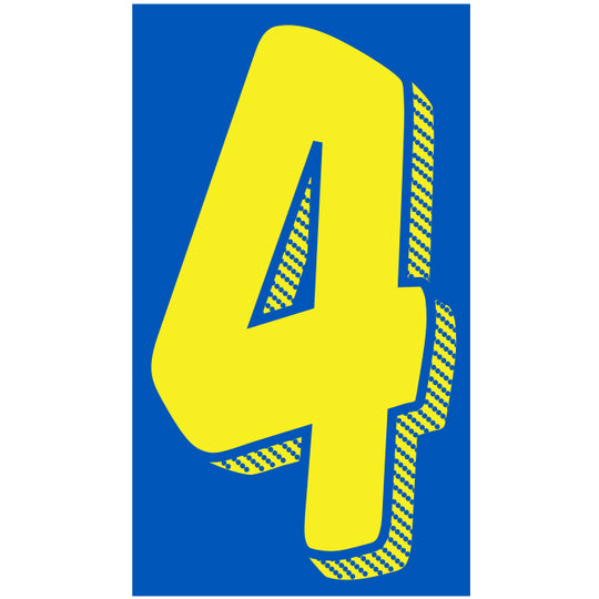 Number Window Stickers - 11-1/2" Various Colors