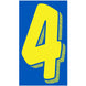Number Window Stickers - 11-1/2" Various Colors