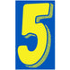 Number Window Stickers - 11-1/2" Various Colors