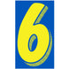 Number Window Stickers - 11-1/2" Various Colors