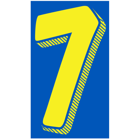 Number Window Stickers - 11-1/2" Various Colors