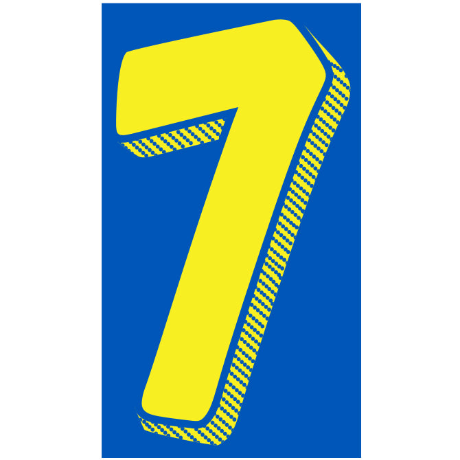 Number Window Stickers - 11-1/2" Various Colors