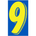 Number Window Stickers - 11-1/2" Various Colors