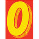 Number Window Stickers - 7-1/2" Various Colors