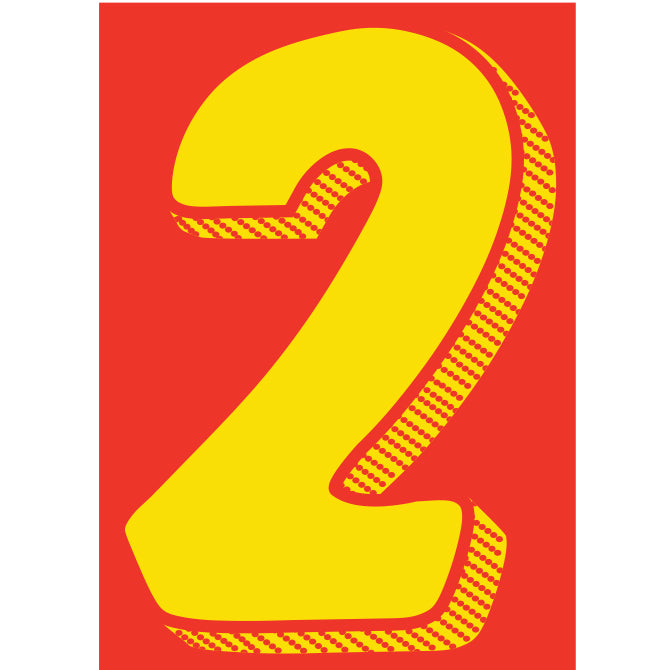 Number Window Stickers - 7-1/2" Various Colors