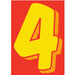 7-1/2" Yellow & Red
