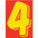 7-1/2" Yellow & Red