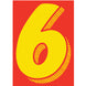 Number Window Stickers - 7-1/2" Various Colors