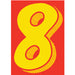7-1/2" Yellow & Red