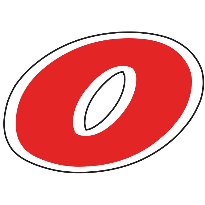 Number Window Stickers - 6-1/4" Red & White Die Cut