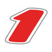 Number Window Stickers - 6-1/4" Red & White Die Cut