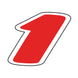 Number Window Stickers - 6-1/4" Red & White Die Cut
