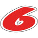 Number Window Stickers - 6-1/4" Red & White Die Cut