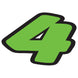 6-1/4" Fluorescent Green Die Cut