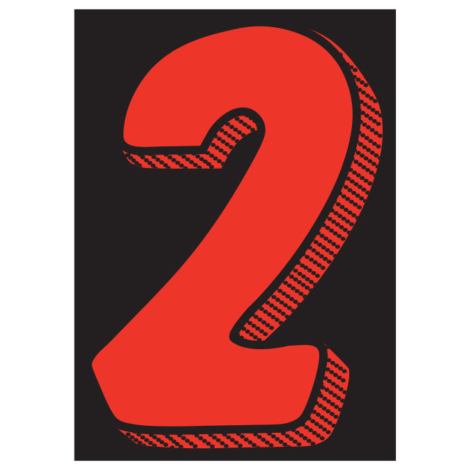 Number Window Stickers - 7-1/2" Various Colors