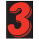 Number Window Stickers - 7-1/2" Various Colors