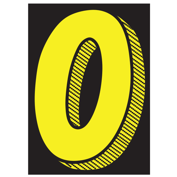 Number Window Stickers - 7-1/2" Various Colors