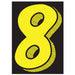 Number Window Stickers - 7-1/2" Various Colors