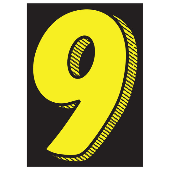 Number Window Stickers - 7-1/2" Various Colors