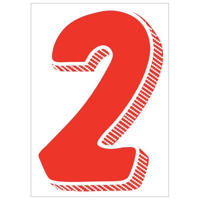 7-1/2" Red & White