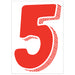 7-1/2" Red & White