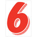 7-1/2" Red & White