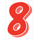 7-1/2" Red & White