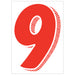 7-1/2" Red & White