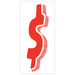 7-1/2" Red & White