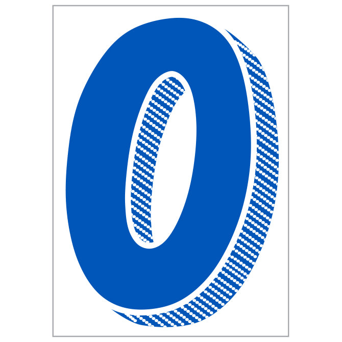 7-1/2" Med. Blue & White