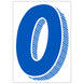 7-1/2" Med. Blue & White