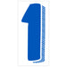 7-1/2" Med. Blue & White