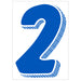 7-1/2" Med. Blue & White