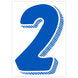 7-1/2" Med. Blue & White