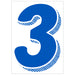 7-1/2" Med. Blue & White