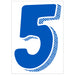 7-1/2" Med. Blue & White