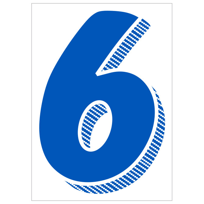7-1/2" Med. Blue & White