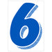 7-1/2" Med. Blue & White