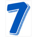 7-1/2" Med. Blue & White