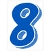 7-1/2" Med. Blue & White