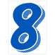 7-1/2" Med. Blue & White