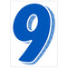 7-1/2" Med. Blue & White
