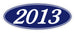 Oval Year Window Stickers