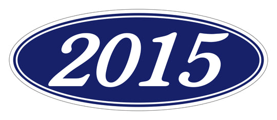 Oval Year Window Stickers