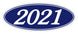 Oval Year Window Stickers