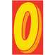 Number Window Stickers - 11-1/2" Various Colors