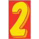 Number Window Stickers - 11-1/2" Various Colors