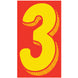 Number Window Stickers - 11-1/2" Various Colors