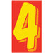 Number Window Stickers - 11-1/2" Various Colors