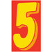 Number Window Stickers - 11-1/2" Various Colors